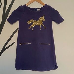 Gymboree girls dress with sequin unicorn